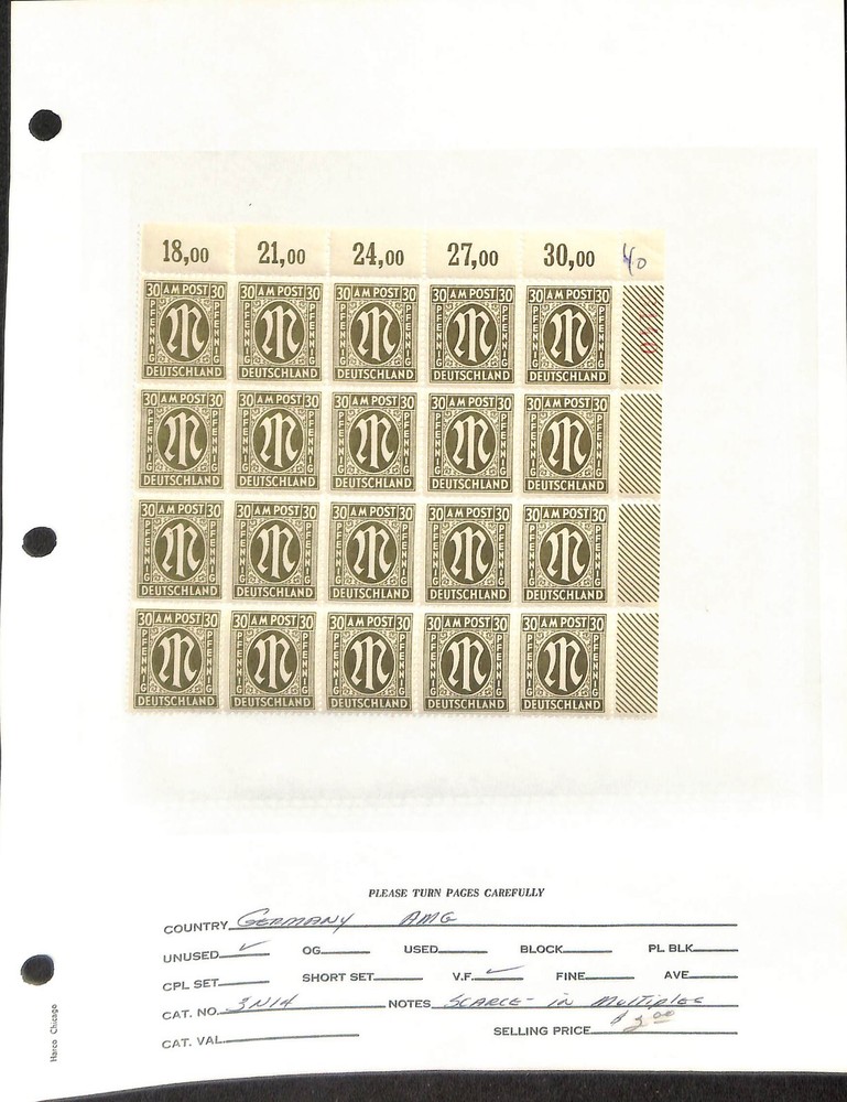Germany Allied Military Government WWII, 1945 #3N14 MNH Block (B111)