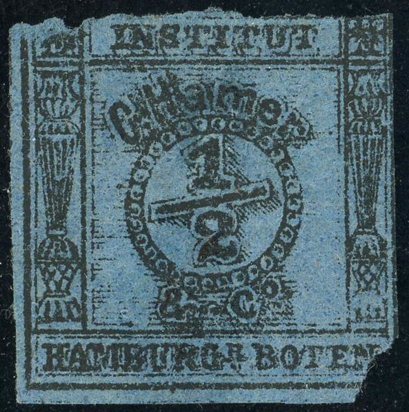 Hamburg Private Local Post Shipping Label Delivery Service ½pf Postage Germany