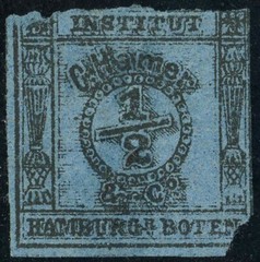 Hamburg Private Local Post Shipping Label Delivery Service ½pf Postage Germany