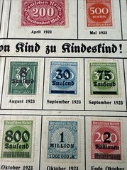 Rare German Hyperinflation Postage Stamp Collection 1920-1923Historical Document
