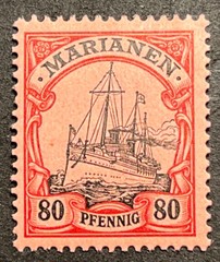 Travelstamps: GERMANY MARIANEN STAMPS Kaiser’s Yacht Mint OG H 80pf UNWMK