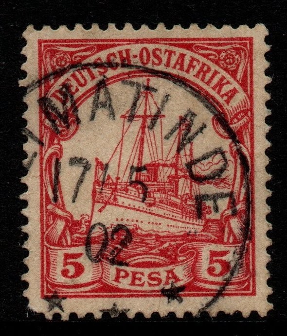GERMAN EAST AFRICA SG17 1901 5p CARMINE NO WMK FINE USED