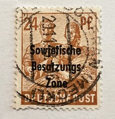 1948 GERMANY SOVIET OCCUPIED 24pf STAMP #10N9 WITH MECKLENBURG SON CANCEL