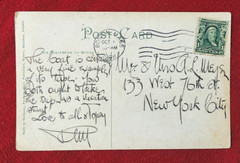 Antique US postcard Christian Science church Boston Mass 1908 New York NY NYC