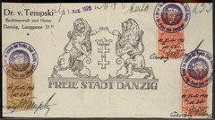 Danzig Poland Germany 20G 3G Urkundensteuer Document Revenue Stamp 90964