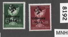 MNH stamp set B286-287 Modern Fantasy Overprints Dresden Goldsmith society #8192