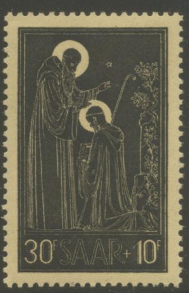 SAAR Sc#B99 1953 Abbey at Tholey Complete OG Mint Lightly Hinged