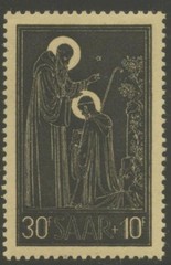 SAAR Sc#B99 1953 Abbey at Tholey Complete OG Mint Lightly Hinged