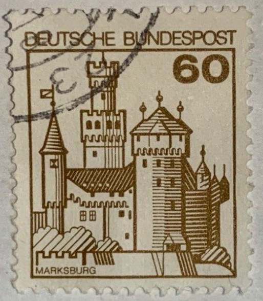 Palaces and Castles 1977 Germany Postage Stamp 60 PFG Vintage Canceled Used