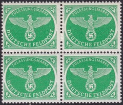 Stamp Germany Feldpost Blocks Mi 1-4B Sc MC1-4 1942 WW2 Military Set MNH