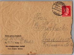 1941 Germany Danzig Stutthof Concentration Camp KZ Prisoner J Piechocki Cover