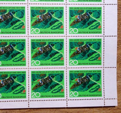 Stamp Sheet Nr. 602 Luxus Full Mint NH Form Number 0 BRD 1969 Single Cable