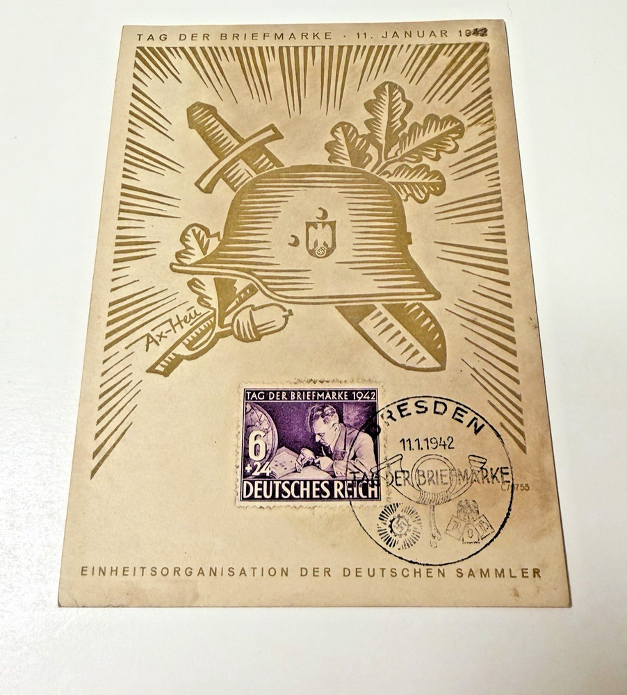 Germany 1942 Postcard Tag der Briefmarke Special Cancel Berlin