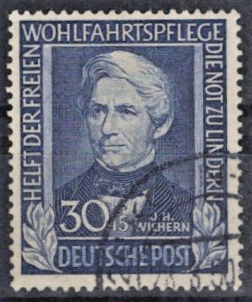 Germany 1949 J. H. Wichern Religious Figure Semi-Postal B313 Used ZAYIX
