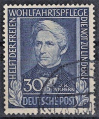Germany 1949 J. H. Wichern Religious Figure Semi-Postal B313 Used ZAYIX