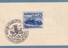 Lot Stamp Germany Sc B134-6 1939 WWII Auto Exposition Mercedes Benz U FDC