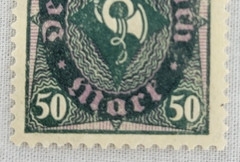 GERMANY ~ Deutrches Reich ~ Green Stamp 50 Mark ~ Posted ~ c.1922 ~ B193