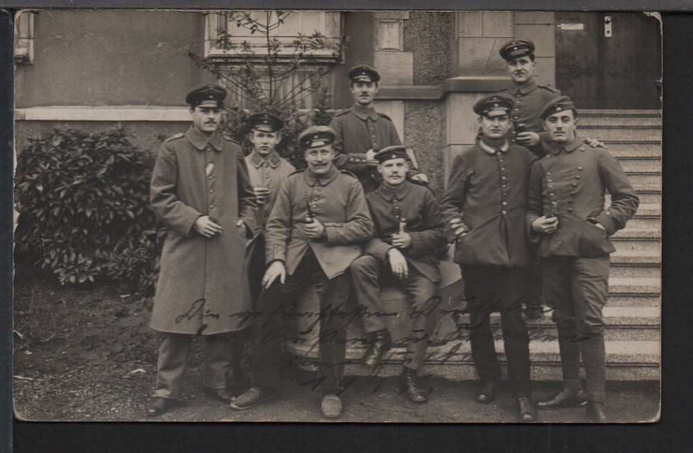 ✔️ GERMANY REICH WWI SOLDIERS EXCELLENT RARE AGED MILITARY POSTCARD