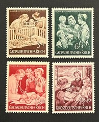 Travelstamps: 1944 Germany B253-B256 Mother & Child Charity Mi 869-872 MOGH