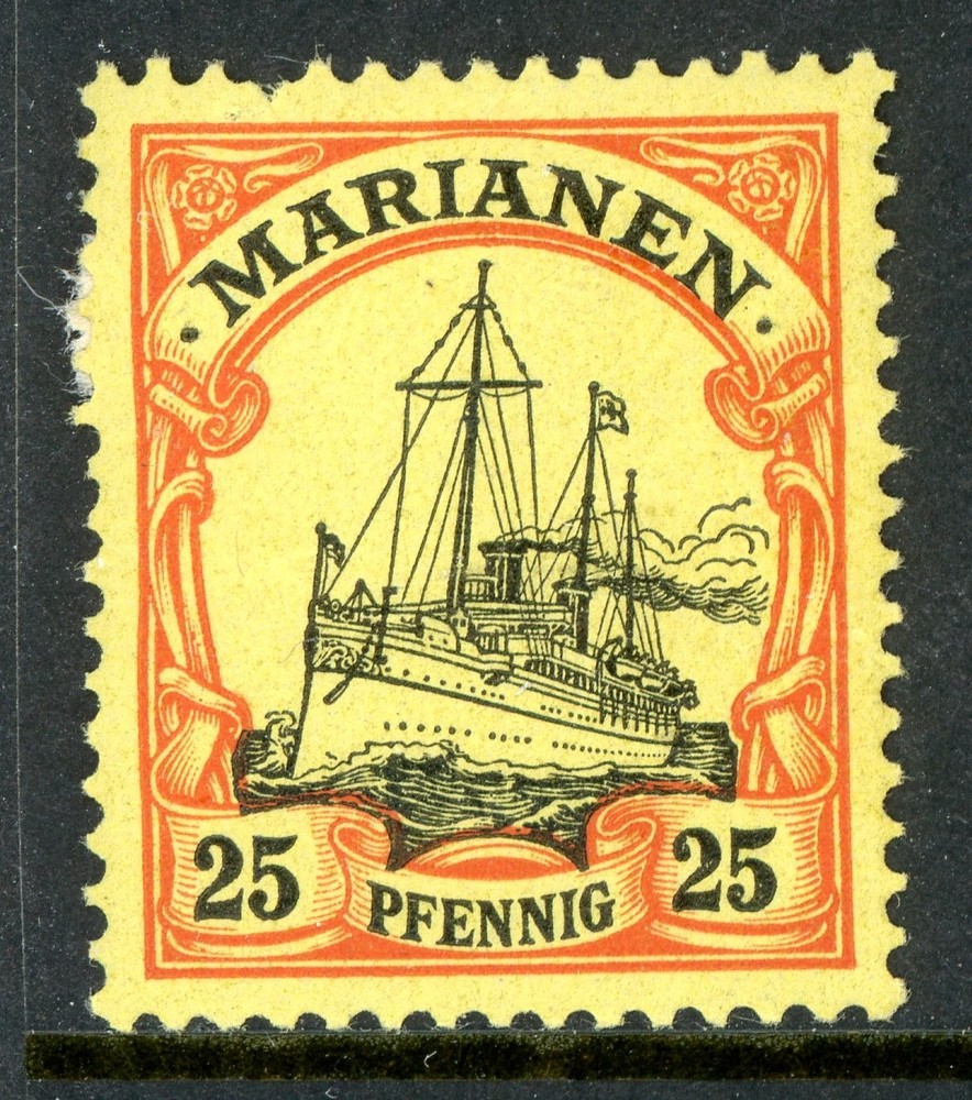 Germany 1901 Mariana Islands 25pf Yacht Scott #21 Mint Y13