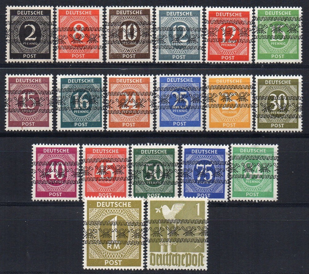 GERMANY USA BRITISCHE ZONE 1948 Sc.52I-68I- AIX-AII Cv.5200 € MNH SIGNED
