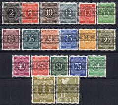 GERMANY USA BRITISCHE ZONE 1948 Sc.52I-68I- AIX-AII Cv.5200 € MNH SIGNED