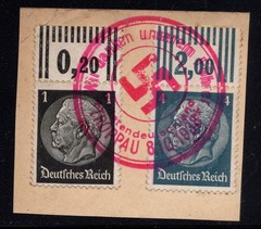 Sudetenland 1938 Troppau/Opava special cds on Germany on piece seldom