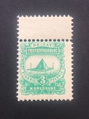 Germany 1871 KARLSRUHE, Local Post 3 Pf. MNH #425