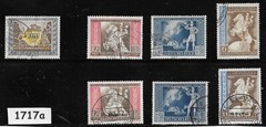 Stamp set with overprints B209-215 WWII 1942 Postal Congress Vienna Austria