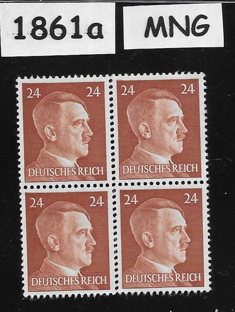 Mint MNG Hitler stamp block 1941 PF24 Sc 517 Third Reich Germany #1861a
