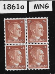 Mint MNG Hitler stamp block 1941 PF24 Sc 517 Third Reich Germany #1861a