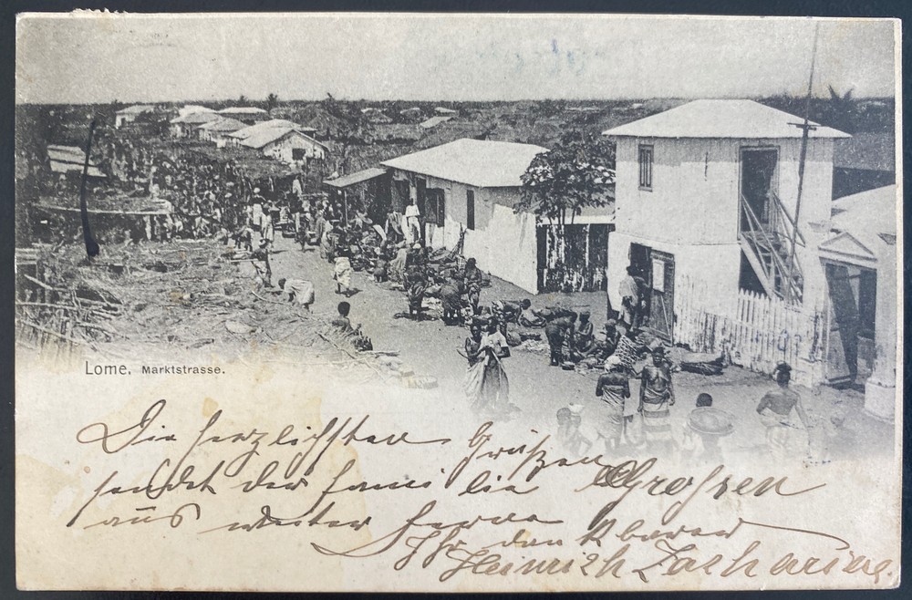 1903 German West Africa Togo RPPC Postcard Cover To Erfurt Market Street