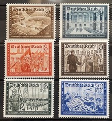 III Reich 1939Postal Employees‘ Hitler’s Culture Fund MI 702-713 SC 148-159 MNH