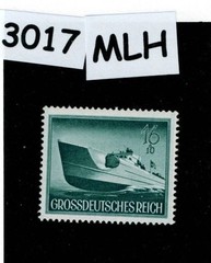 MLH Stamp B265 WWII 1944 Germany Third Reich Military Navy patrol boat #3017