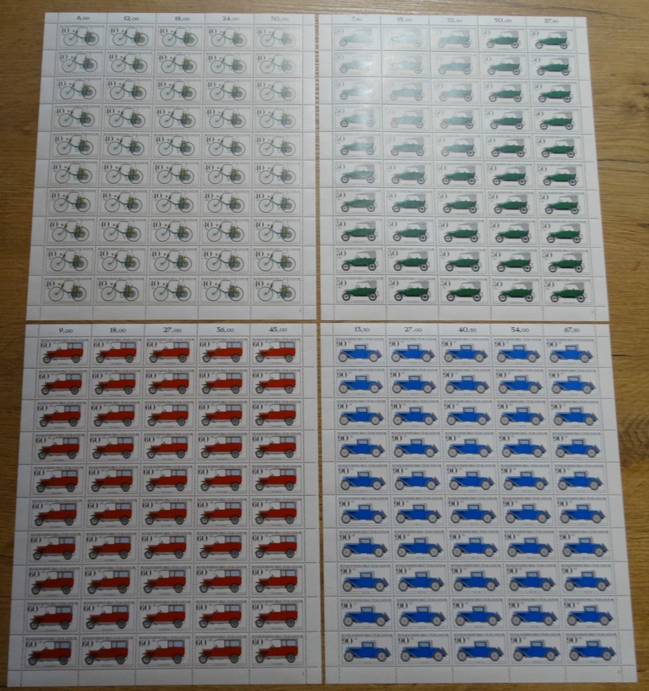 Berlin Nr. 660-663 Postfrisch Deluxe Cars Michel 250€ MNH Sheet Set