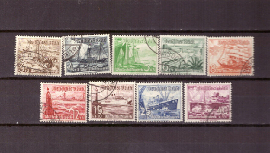 Germany – 1937 Lifeboat Sc#B107-B115 – (26)