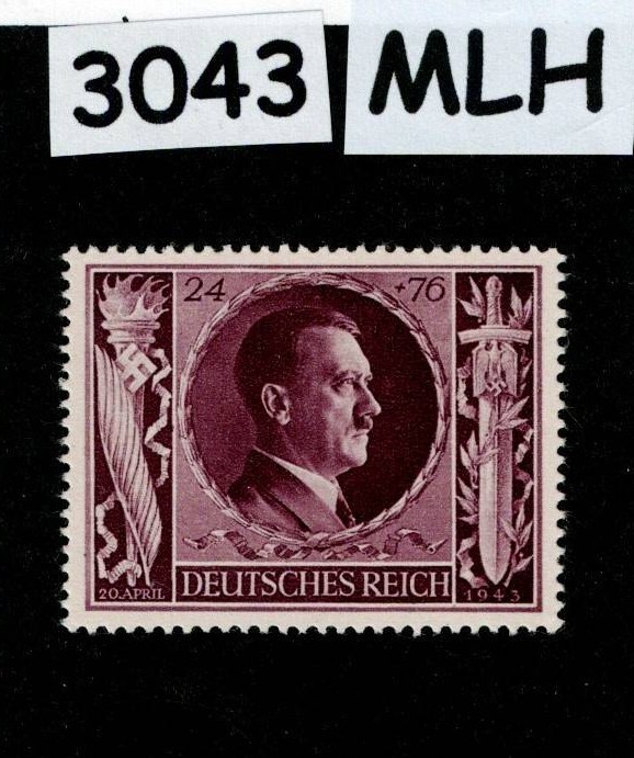 MLH stamp B235 Adolf Hitler 1943 Birthday / WWII Germany / Third Reich #3043