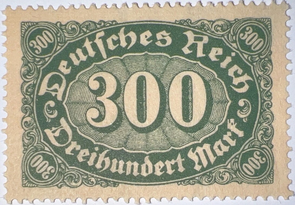 Travelstamps: 1922 Germany Stamps Deutsches Reich 300 Mark Mi. Nr. 249, MNH