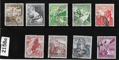 Used Stamp set B123-131 1938 Germany Third Reich Winter relief fund #2158a