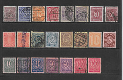 GERMANY OFFICIAL ISSUES 1920 to 1923 VARIOUS MNG/USED ISSUES