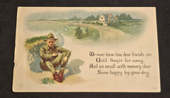 WW2 WWII US Army soldiers military postcard sent from hospital to DC 1914