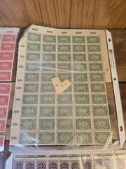 Third Reich Germany Revenue Tax Stamp Sheet Collection Unused Reich Lot
