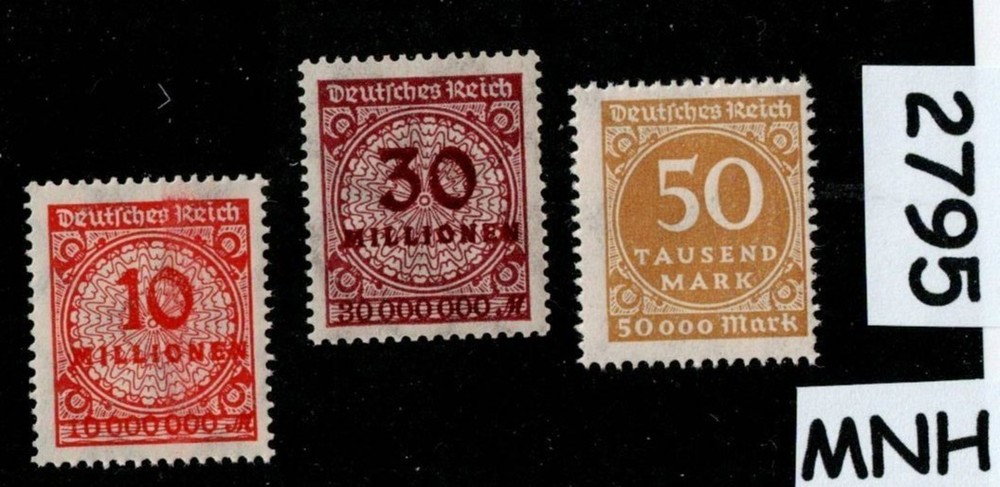 MNH stamps Pre 1930 German Republic Hyper Inflation stamps #2795