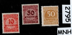 MNH stamps Pre 1930 German Republic Hyper Inflation stamps #2795