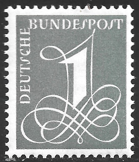 Germany, Scott #737A, 1pf Numeral Issue, MNH