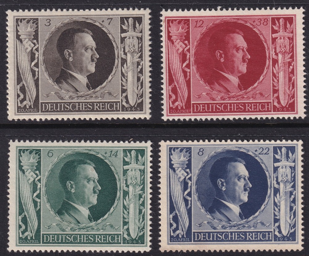 Authentic Stamp Germany Selection 1943 WWII Military Hitler 54th MNH