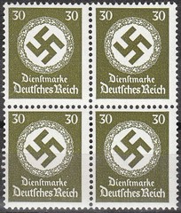 Stamp Germany Official Mi D175 Block 1942 WWII Fascism War Era Dienst MNH