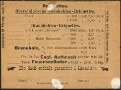 Germany Dresden Hansa Private Local Post Stationery Coal Ordering Postal Card