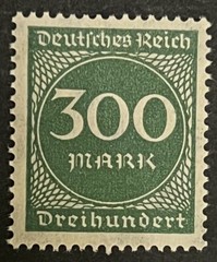 Travelstamps: 1923 Germany Inflation Stamp Sc #231 Mi 270 300 Mark MNH OG