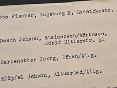 RARE Elite Stormtroopers Roll Call Sheet Names Address Info Sheet WW2 German